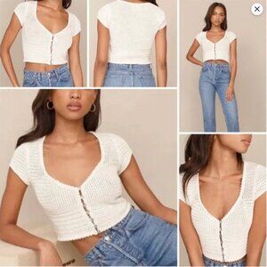 Reformation - Caterina Open Knit Sweater